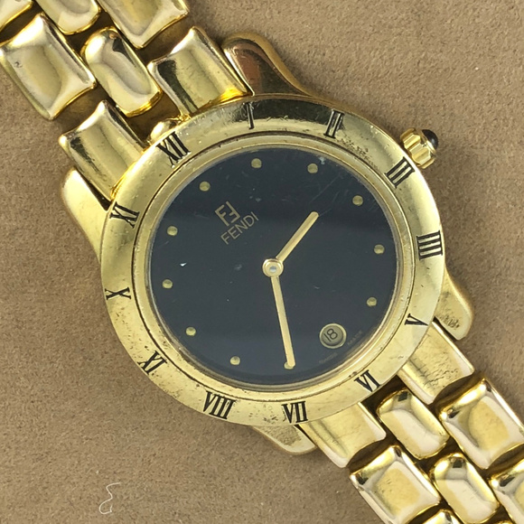 Vintage Fendi Stainless Steel Watch Roman Numerals